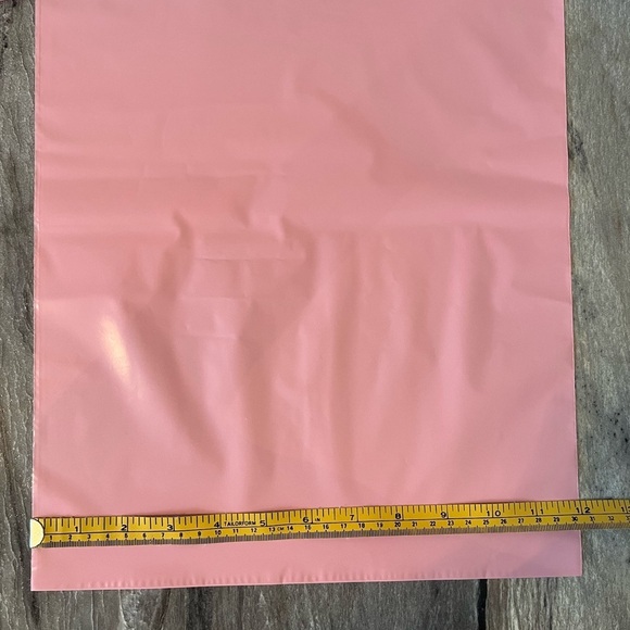 6 Poly Mailers Large 12” x 15.5” Pink 12 Stickers - Picture 3 of 8